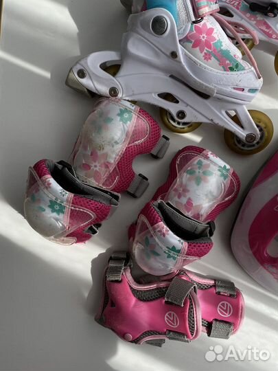 Роликовые коньки детские с защитой