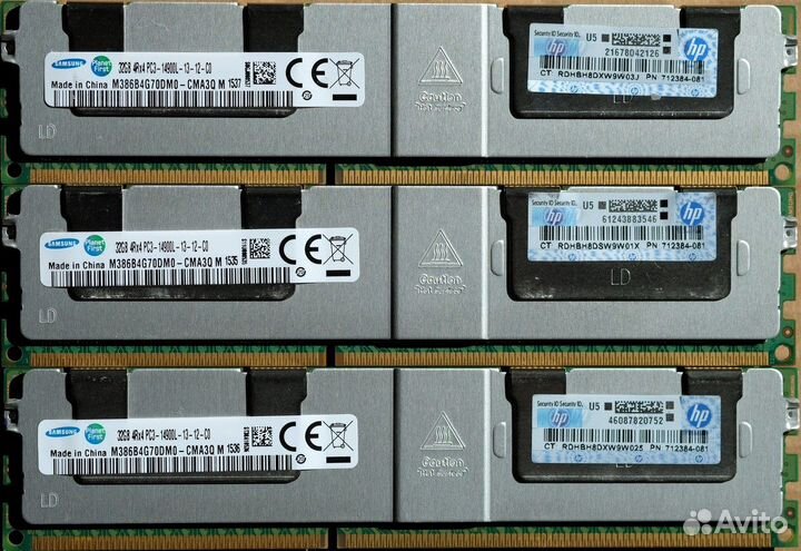 32GB PC3-14900L DDR3 ECC Reg lrdimm Samsung