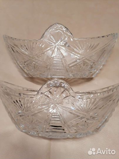 Салатник конфетница хрустальная СССР