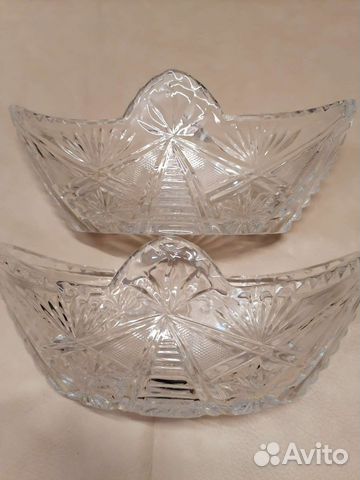 Салатник конфетница хрустальная СССР