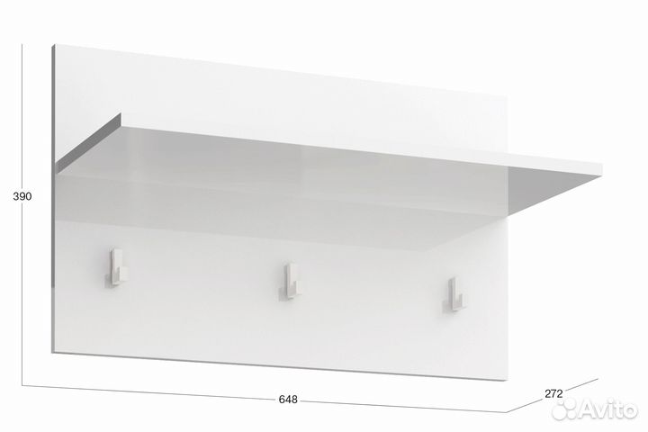 Полка навесная Норден стл.413.06