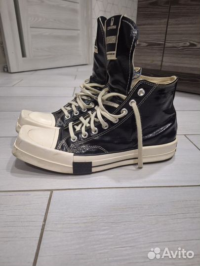 Converse rick owens turbodrk lacquered denim