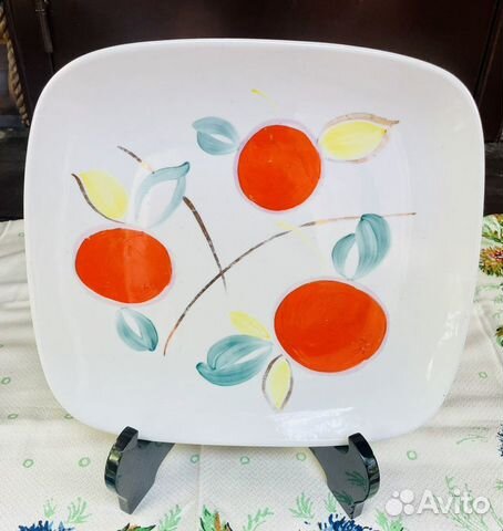 Блюдо Дулево ручная роспись СССР редкость