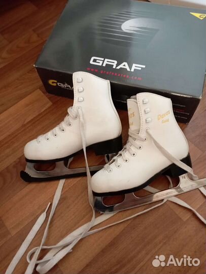 Коньки фигурные Graf Davos Gold 30 размер