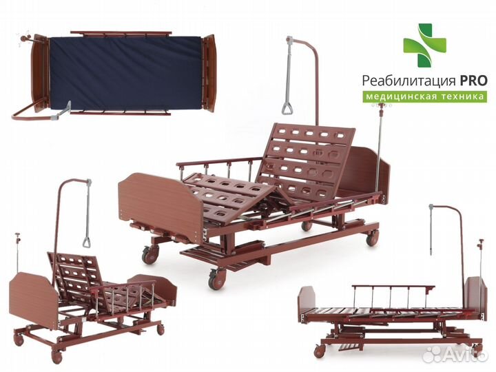 Кровать медицинская механическая с ростоматом Е-31
