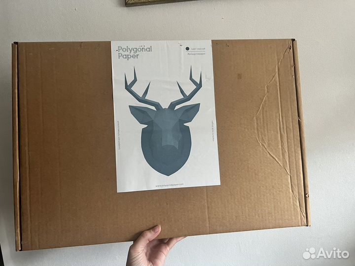 Набор для склейки головы оленя (чёрный)