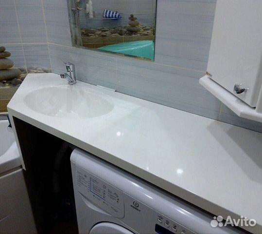 Столешница для ванной из искусственного камня