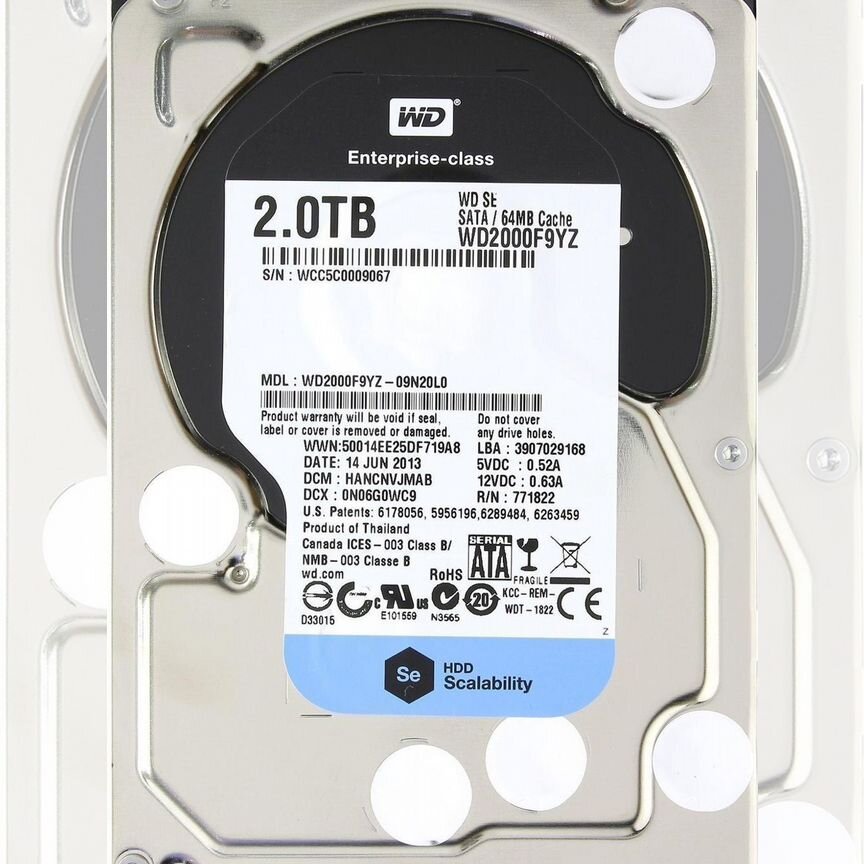 [WD2000F9YZ] Жесткий Диск Western Digital 2tb Sata Wd2000f9yz