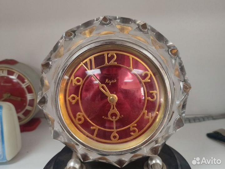 Настольные часы маяк СССР в хрустале