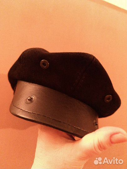 Мужская натур.замша кепка