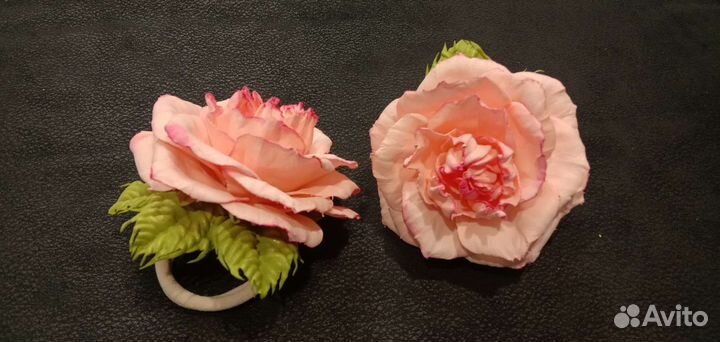 Розы - заколки и резиночки