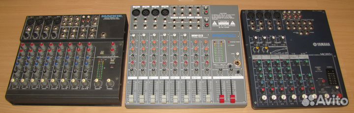 Микшерные пульты Yamaha Phonic Mackie Микшер 3шт