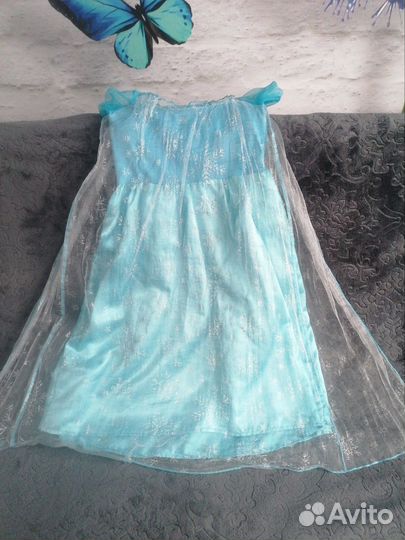 Платье Эльзы на 4-6 лет