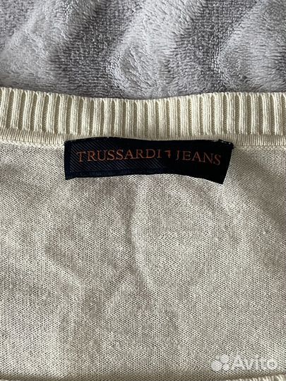 Кофточка женская молочная trussardi jeans 48 весна