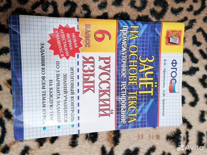 Русский язык 6 класс зачет