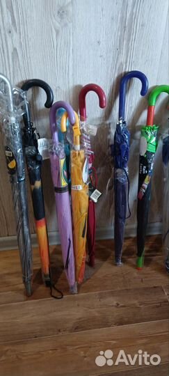 Зонтики тросточки дет/ взр