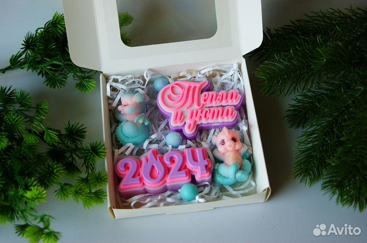 Новогодний подарок набор сувенирного мыла