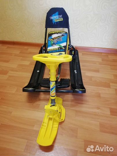 Снегокат детский со спинкой