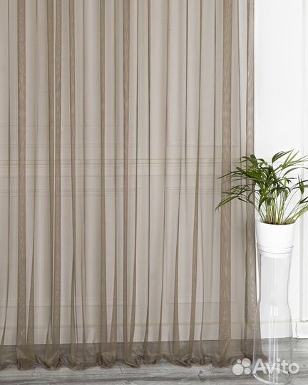 Тюль Ирис кофе готовый