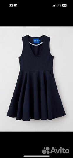 Сарафан школьный 146 / 72 синий для девочки