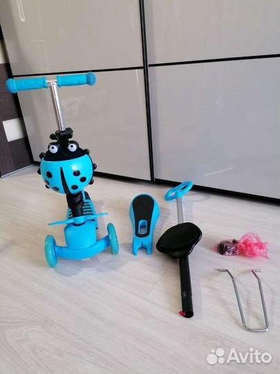 Самокат с сиденьем детский