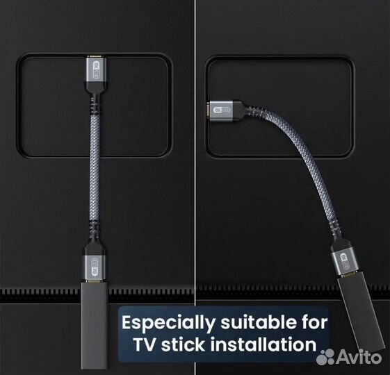 Удленнитель папа-мама hdmi 2.1 8k 0.3м