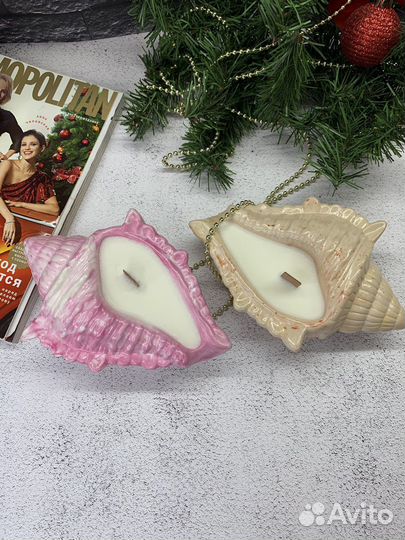 Ракушка Ароматическая свеча ручной работы