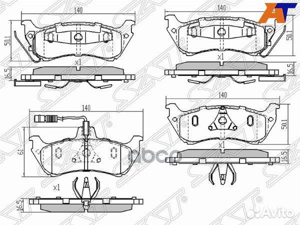 Колодки тормозные зад mercedes ML163 98-03 sta1