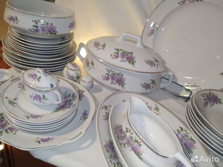 Сервиз сирень дулево 1954 полный