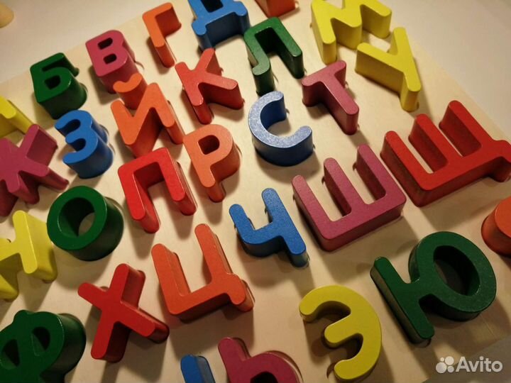 Развивайка вкладыш пазл алфавит дерево