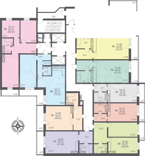 Квартира-студия, 46 м², 13/22 эт.