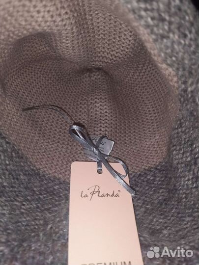 Шапка ушанка женская вязаная зимняя