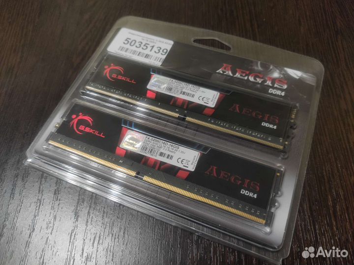 Оперативная память G.Skill aegis 16GB DDR4