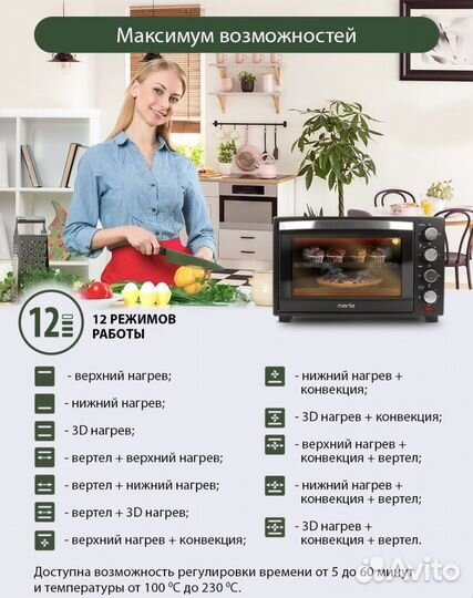 Мини-печь Marta, новая