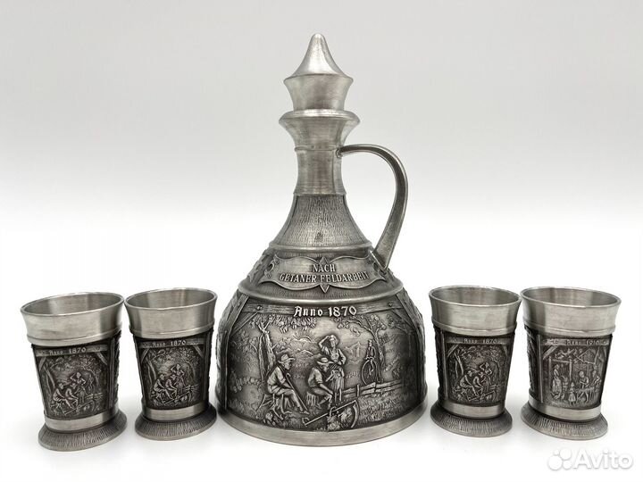 Оловянный набор(графин со стопками) SKS Zinn