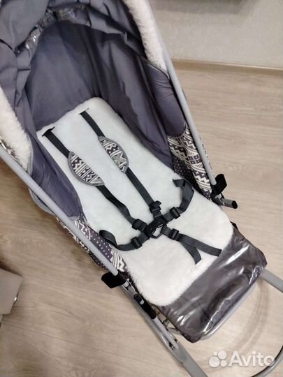 Детские санки коляска с колесами