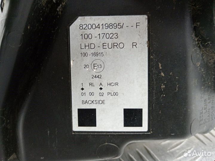 Фара правая Renault Kangoo рест. 2008 7701068178