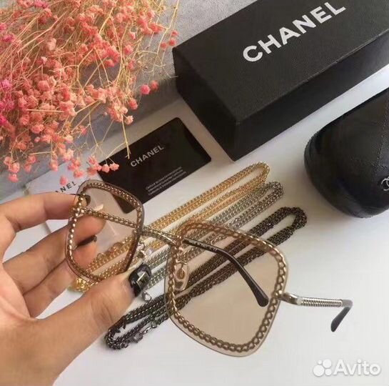 Очки Chanel safilo с цепочкой