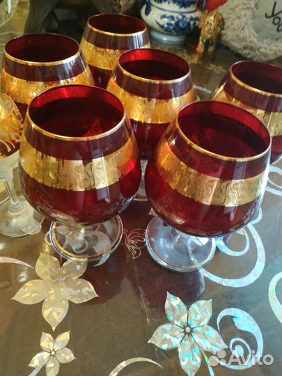 Фужеры бокалы богемия СССР