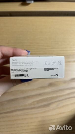 Наушники apple earpods lightning