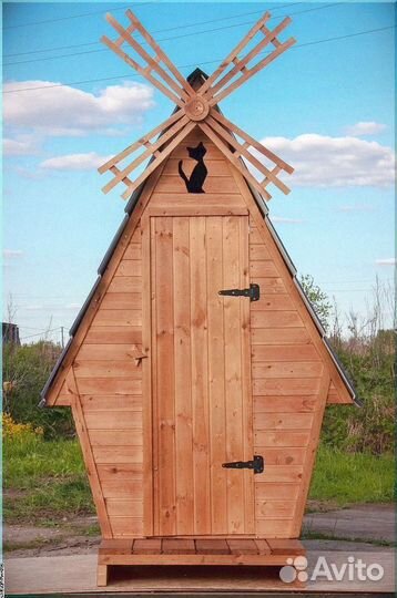 Уличный туалет деревянный Ш323