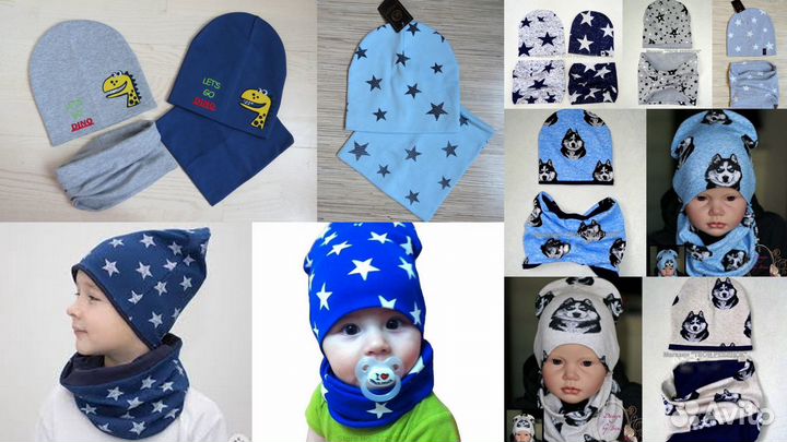 Новые шапочки, комплекты шапочка+снуд. Все размеры