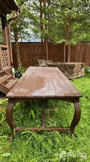 Стол из массива дерева бу