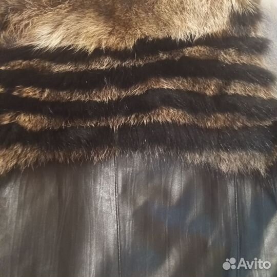 Жилет натуральная кожа и мех