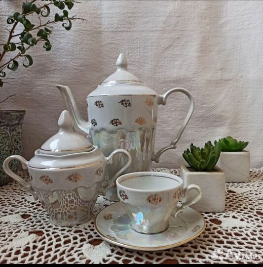 Кофейный сервиз. Югославия ручная роспись