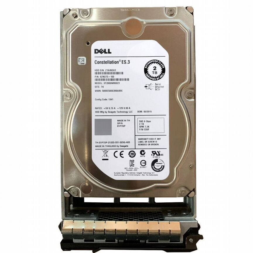 [01P7DP] Жесткий Диск Dell 1p7dp 2tb 7200 Sas 3,5" Hdd 01p7dp