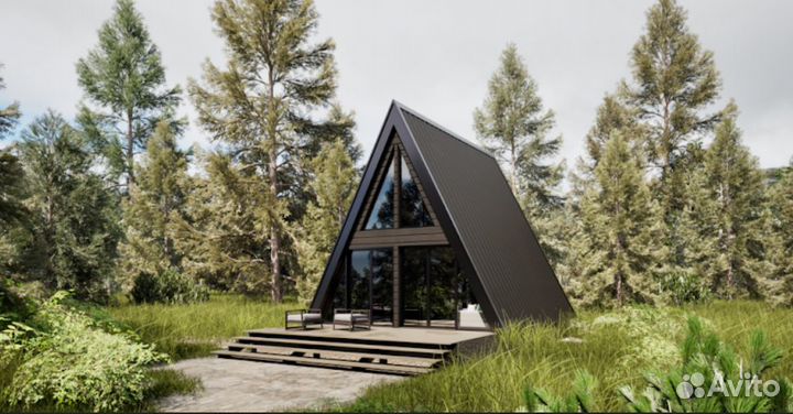 Каркасный дом A-Frame 7х7