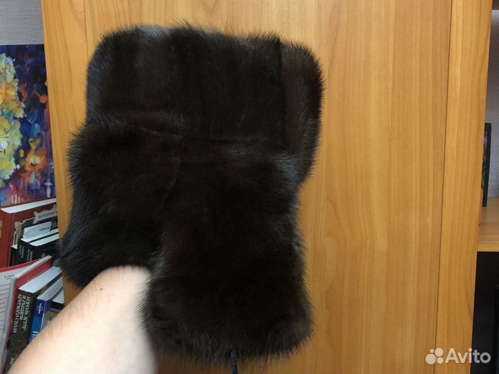 Норковая шапка мужская ушанка