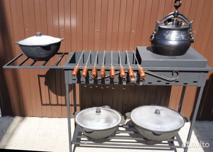Мангал разборный большой 2 в 1 3мм