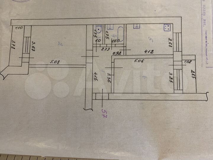 2-к. квартира, 62,3 м², 6/6 эт.